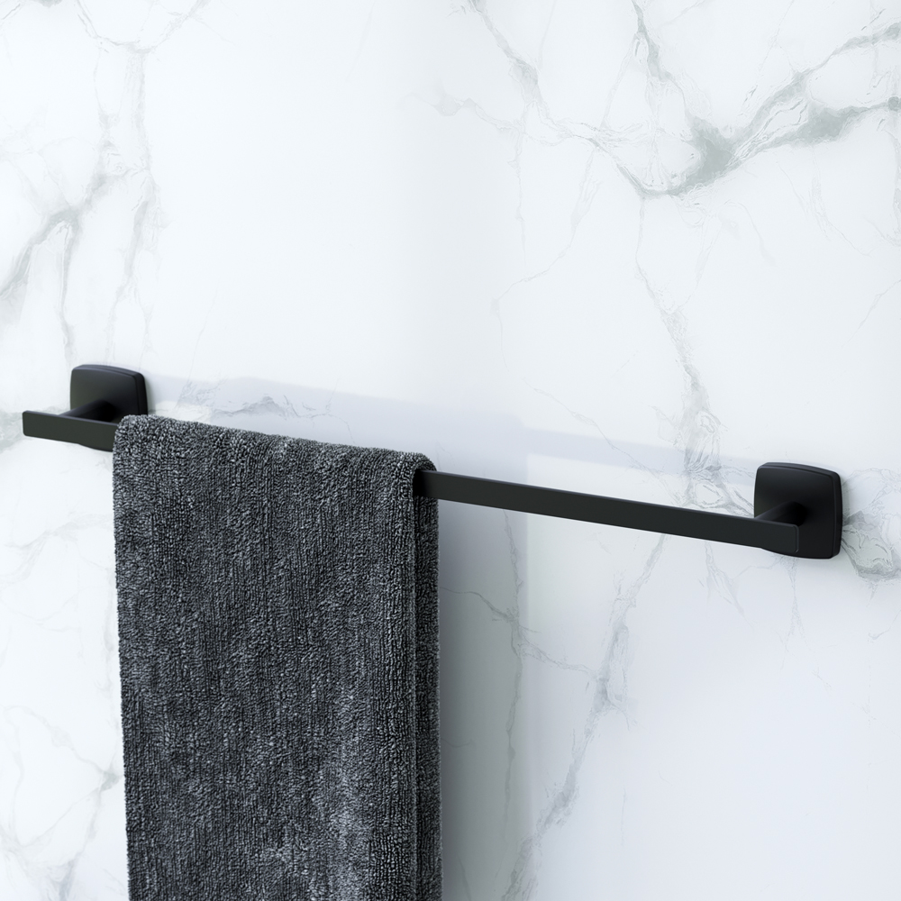 Am.Pm Gem Полотенцедержатель 50 см, подвесной, цвет: черный матовый A90346422