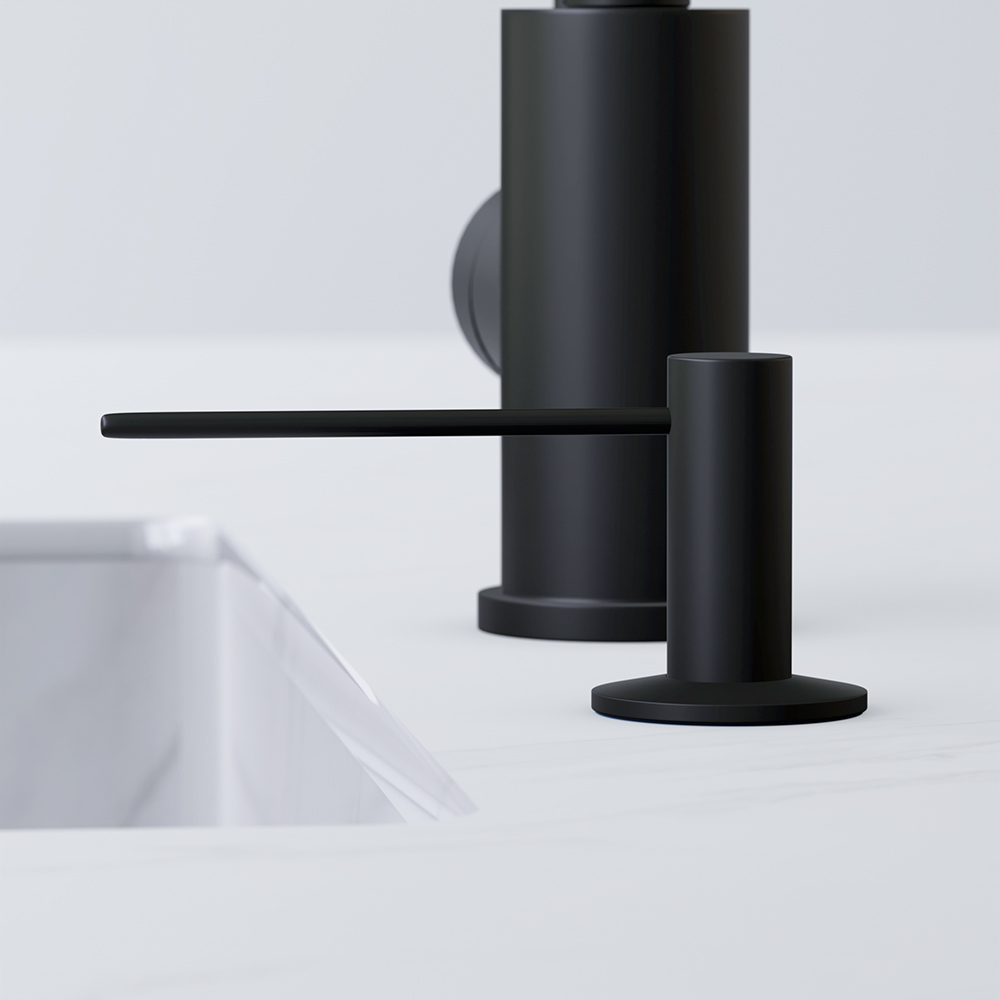 Am.Pm Gem Дозатор для жидкого мыла, встраиваемый, цвет: черный матовый A9037222