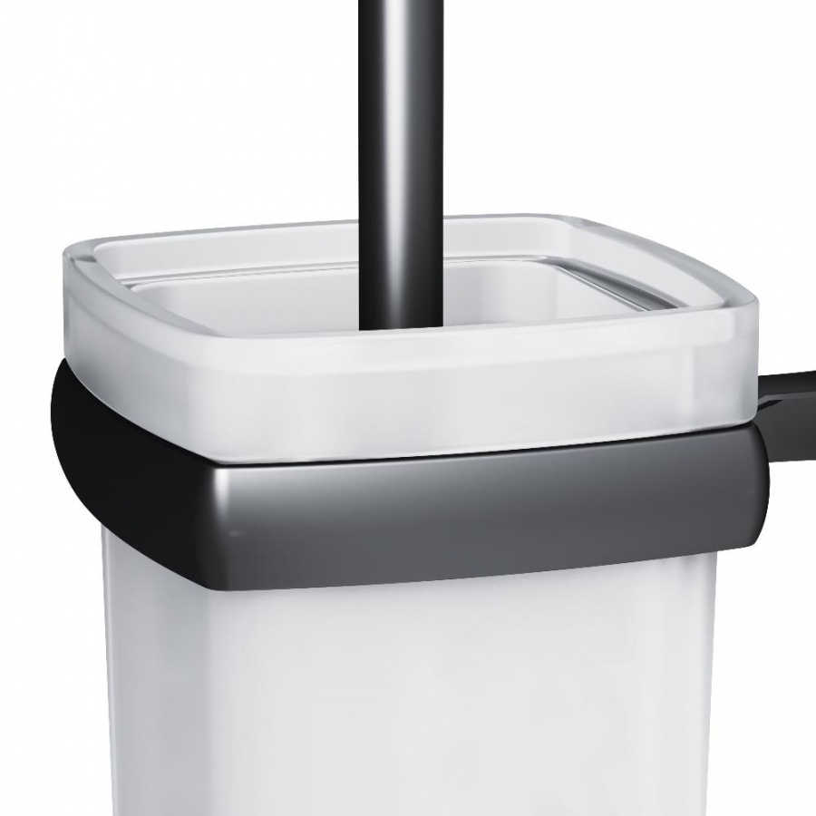 Am.Pm Gem Ершик для унитаза подвесной со стеклянной колбой, цвет: черный матовый A9033422