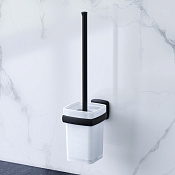 Am.Pm Gem Ершик для унитаза подвесной со стеклянной колбой, цвет: черный матовый A9033422