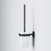 Am.Pm Gem Ершик для унитаза подвесной со стеклянной колбой, цвет: черный матовый A9033422