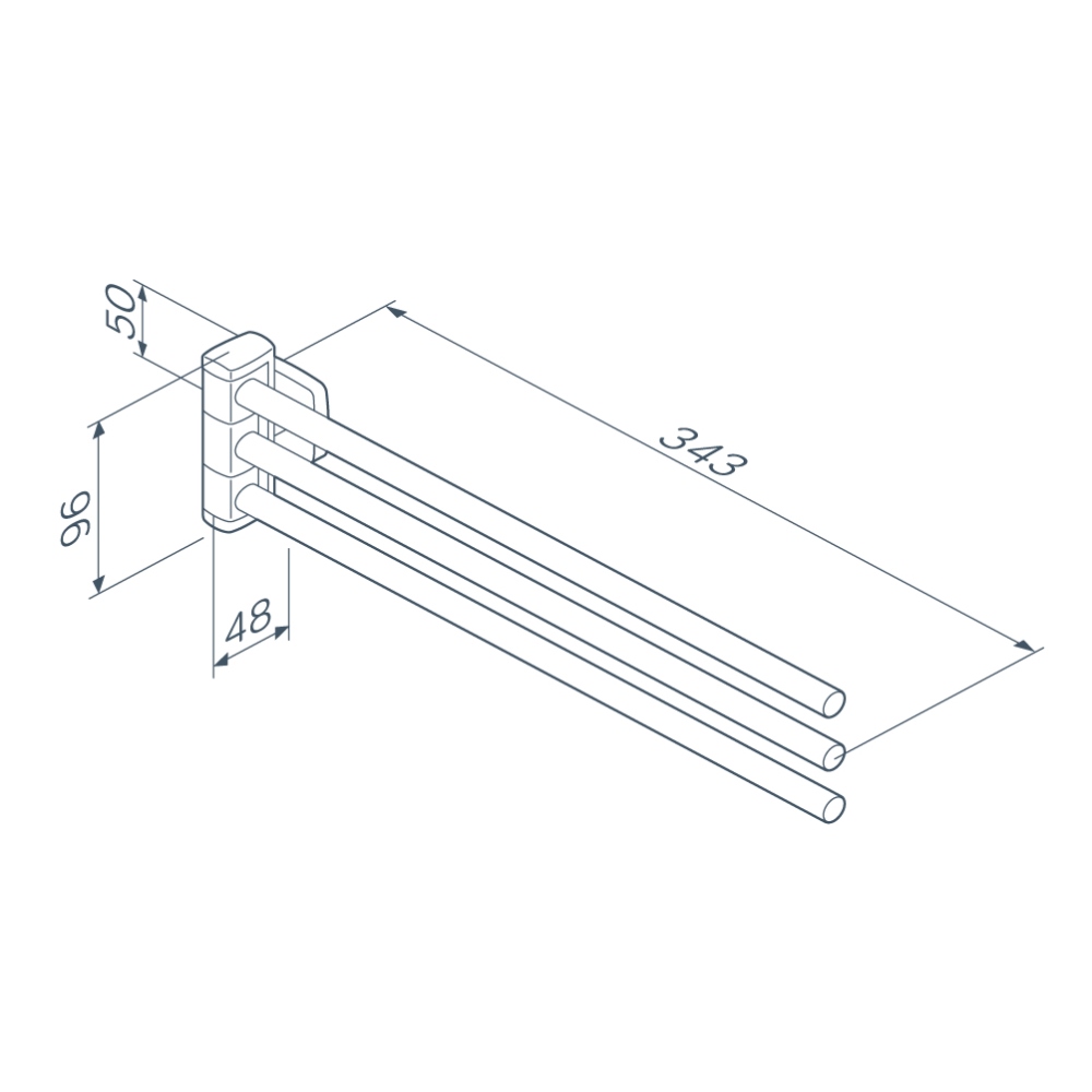 Am.Pm Gem Полотенцедержатель 40 см, подвесной, цвет: черный матовый A9032722