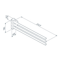 Am.Pm Gem Полотенцедержатель 40 см, подвесной, цвет: черный матовый A9032722