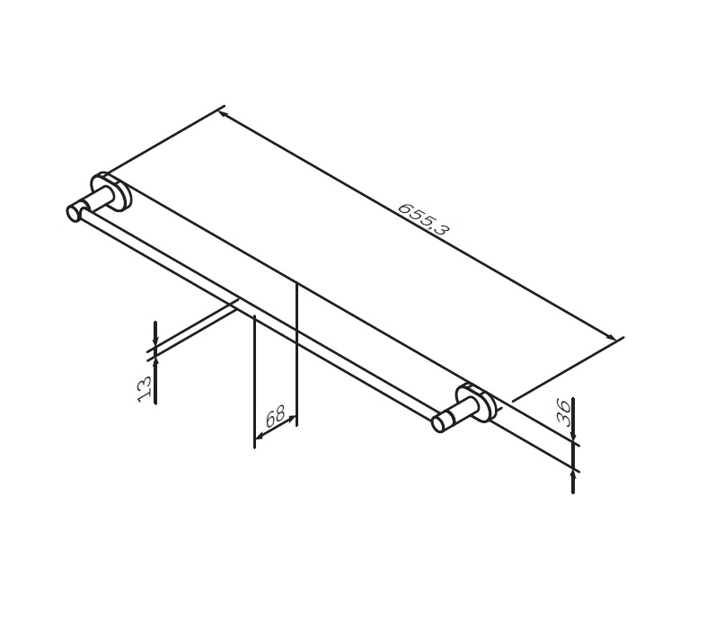 Am.Pm Sense L Полотенцедержатель 65,5 см, подвесной, цвет: хром глянцевый A74346400