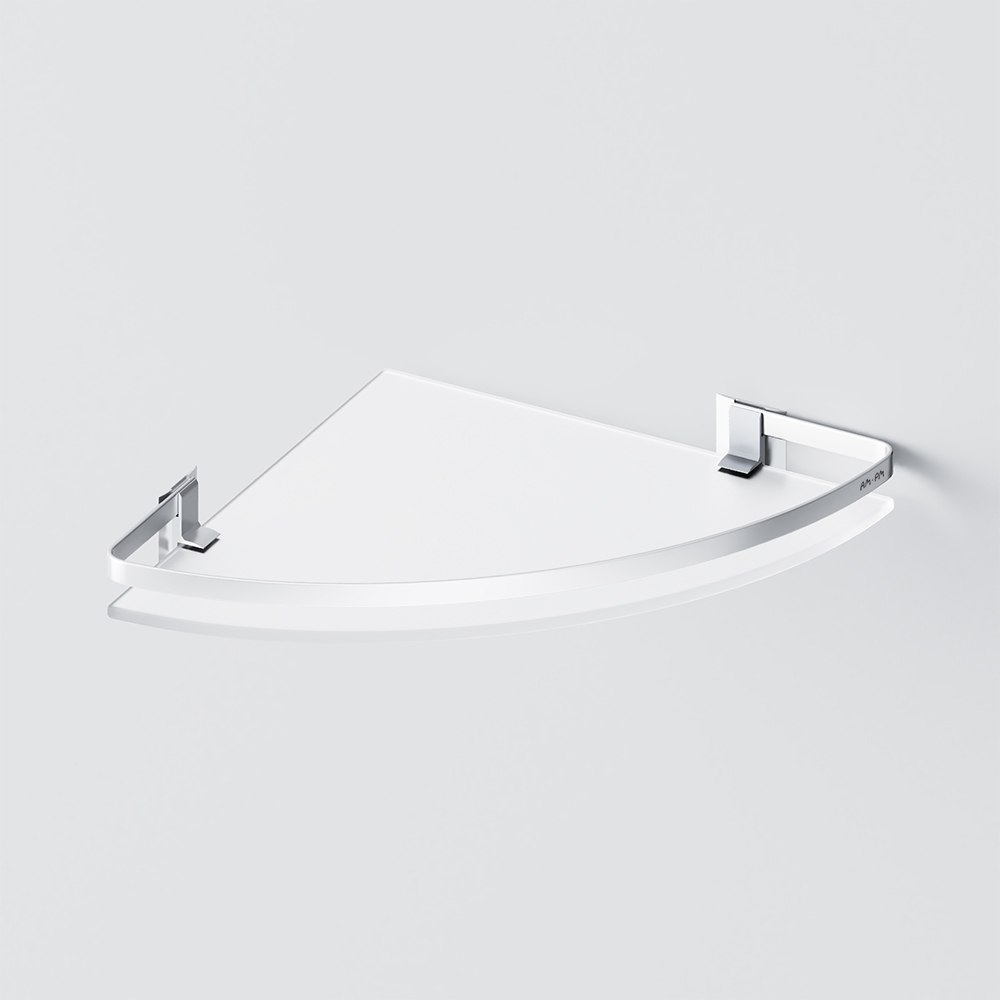 Am.Pm Sense L Полка подвесная 34 см, угловая, цвет: серебро матовое A7456100