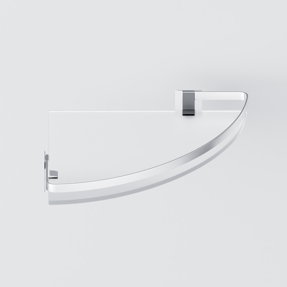 Am.Pm Sense L Полка подвесная 34 см, угловая, цвет: серебро матовое A7456100