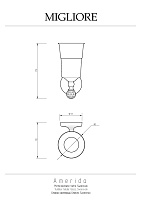 Migliore Amerida Cтакан настенный, стекло, Swarovski, цвет: бронза 16573
