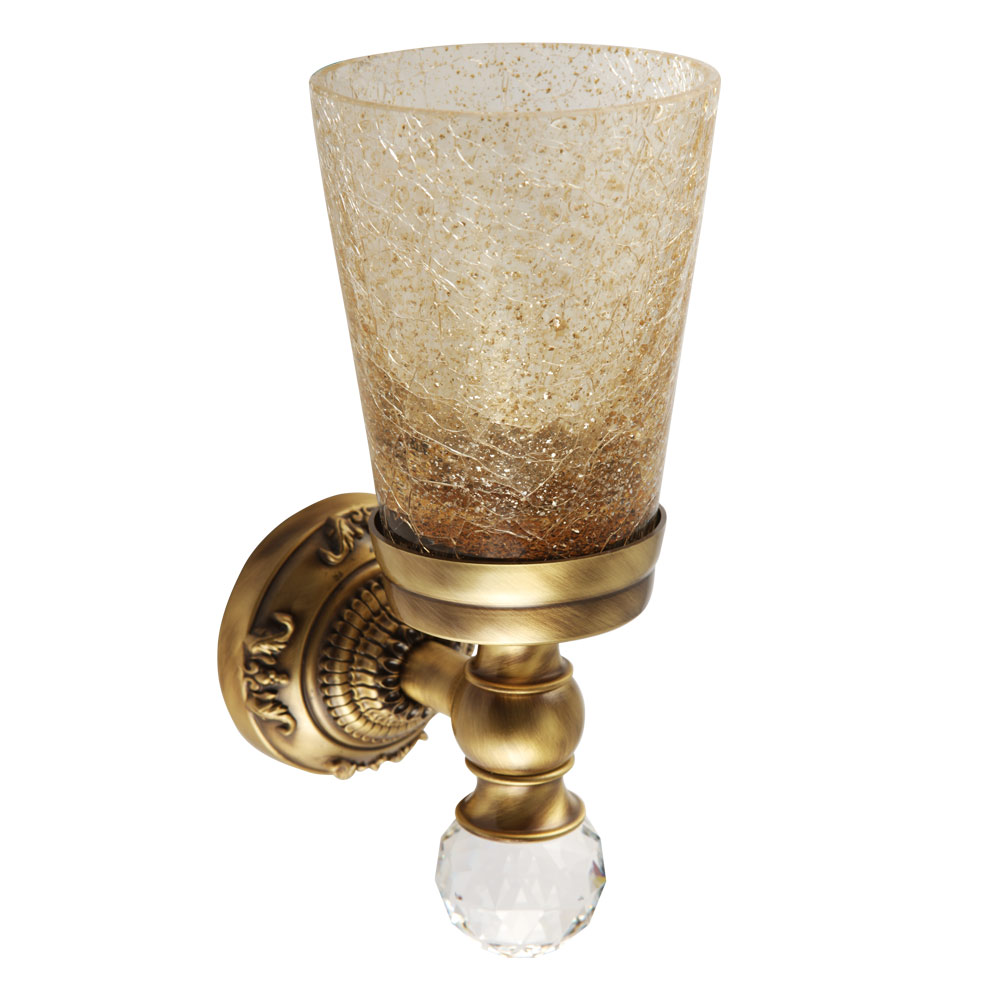 Migliore Cristalia Cтакан настенный, стекло, Swarovski, цвет: бронза 16756