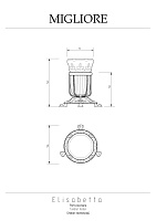 Migliore Elisabetta Cтакан настольный, керамика, цвет: хром 17019