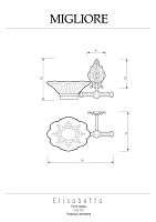 Migliore Elisabetta Mыльница настенная, керамика, цвет: бронза 16987