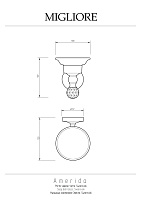 Migliore Amerida Mыльница настенная, стекло, Swarovski, цвет: золото 16593