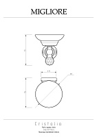 Migliore Cristalia Mыльница настенная, стекло, Swarovski, цвет: хром 16790