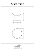 Migliore Mirella Mыльница настольная, керамика, цвет: хром 17228