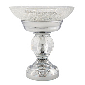 Migliore Cristalia Mыльница со стеклянной чашей, настольная, стекло, Swarovski, цвет: хром 16791