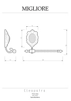 Migliore Cleopatra Бумагодержатель, цвет: бронза 16625