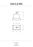 Migliore Kvant Дозатор для жидкого мыла подвесной, керамическая колба, цвет: золото 30234