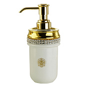 Migliore Dubai Дозатор настенный без держателя, керамика, Swarovski, цвет: золото 28484