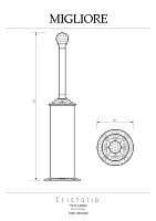 Migliore Cristalia Ершик напольный, Swarovski, цвет: золото 16834