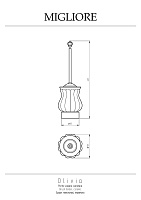 Migliore Olivia Ершик напольный, керамика, цвет: хром 17486