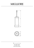 Migliore Mirella/Fortuna Ершик напольный, керамика, цвет: хром 30028