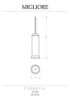 Migliore Montecarlo/Cleopatra Ершик для унитаза напольный с латунной колбой, цвет: бронза 16630