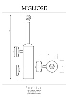 Migliore Amerida Ершик настенный, Swarovski, цвет: золото 16598