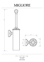 Migliore Cristalia Ершик настенный, Swarovski, цвет: золото 16835