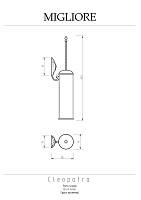 Migliore Cleopatra Ершик для унитаза подвесной с латунной колбой, цвет: бронза 16631