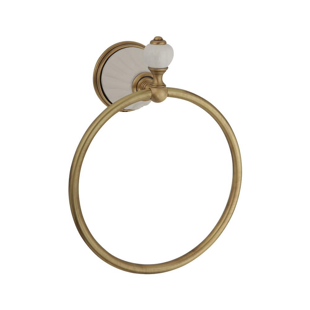 Migliore Olivia Полотенцедержатель-кольцо, керамика, цвет: белый/бронза 17429
