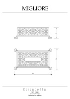 Migliore Elisabetta Контейнер для салфеток, цвет: золото 17068