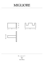 Migliore Kvant Крючок двойной, цвет: золото 30239