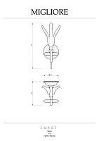 Migliore Luxor Крючок двойной, цвет: золото 26123