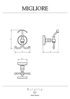 Migliore Mirella Крючок тройной, цвет: золото 17323