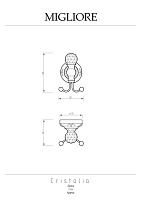 Migliore Cristalia Крючок, Swarovski, цвет: хром 16806