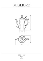 Migliore Olivia Кувшин, керамика, c крышкой, цвет: белый/золото 24923