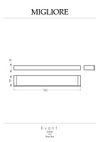 Migliore Kvant Полка 58 см, цвет: золото 30237