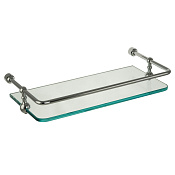 Migliore Complementi Полка с галереей 30х15 см, стекло, цвет: хром 21999