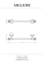 Migliore Amerida Полотенцедержатель 30 см, Swarovski, цвет: бронза 16566