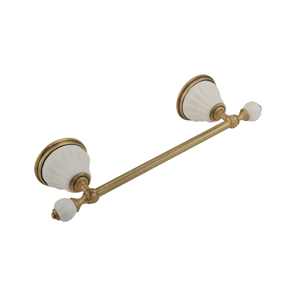 Migliore Olivia Полотенцедержатель 30 см, керамика, цвет: белый/бронза 17437