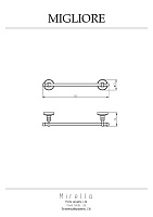 Migliore Mirella Полотенцедержатель 36 см, цвет: бронза 17183