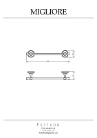 Migliore Fortuna Полотенцедержатель 36 см, цвет: золото 27663