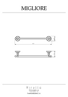 Migliore Mirella Полотенцедержатель 46 см, цвет: золото 17332