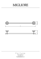 Migliore Fortuna Полотенцедержатель 62 см, цвет: бронза 27656