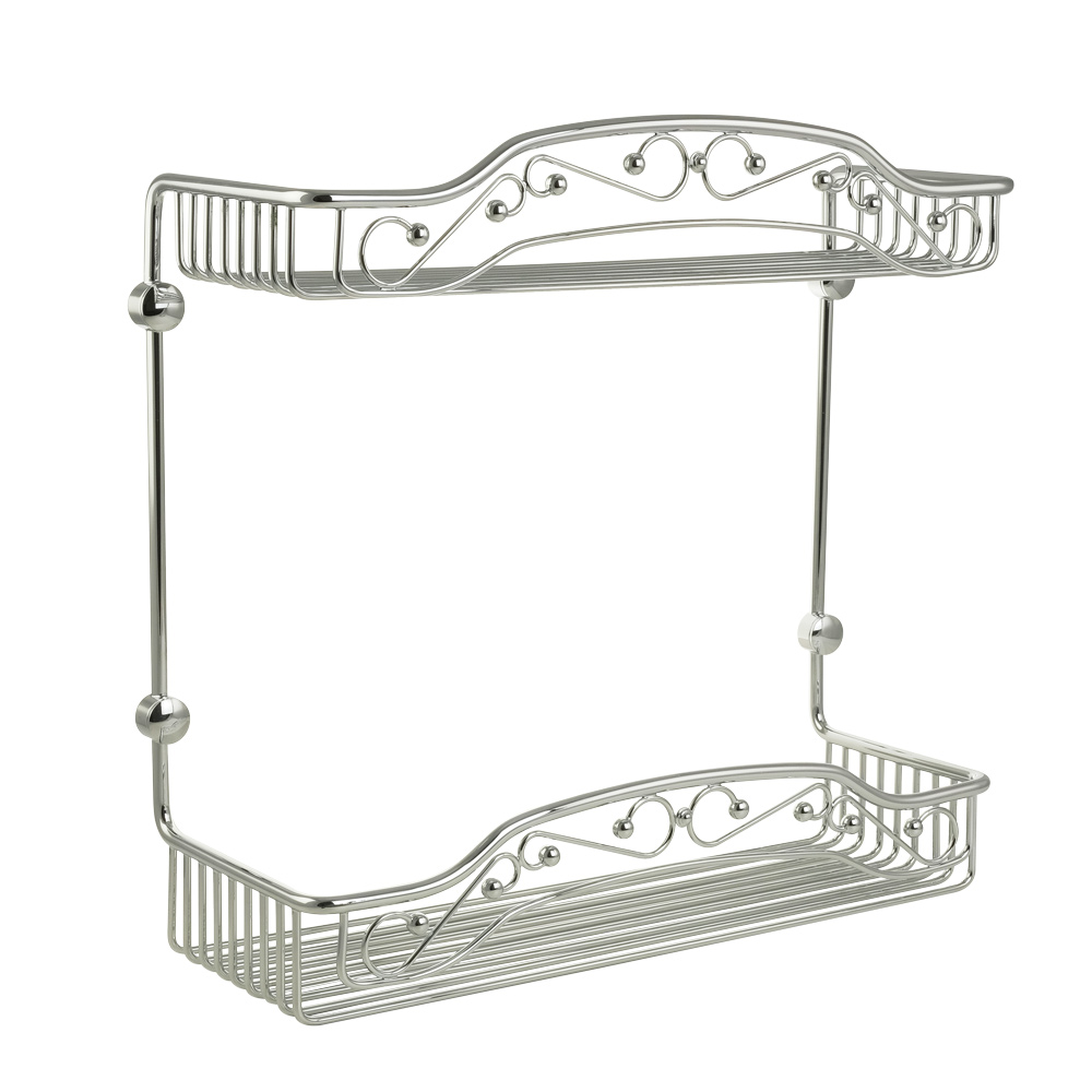 Migliore Complementi Полка-решетка большая двойная 40x15x40h, цвет: хром 22036