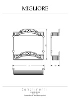 Migliore Complementi Полка-решетка большая двойная 40x15x40h, цвет: хром 22036