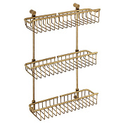 Migliore Complementi Полка-решетка большая тройная 40x15x60h, цвет: бронза 22022