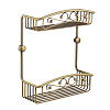 Migliore Complementi Полка-решетка двойная 25x10x30h, цвет: бронза 22025