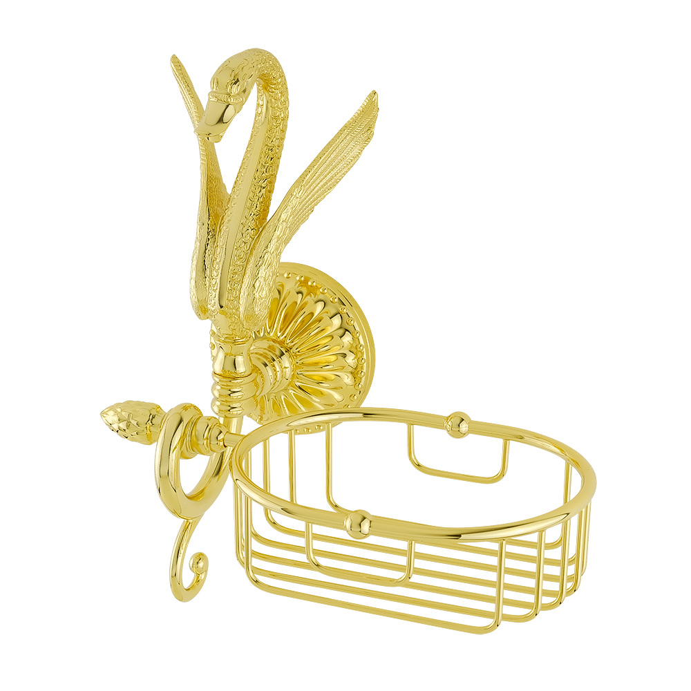 Migliore Luxor Полка-корзинка настенная, цвет: золото 26135