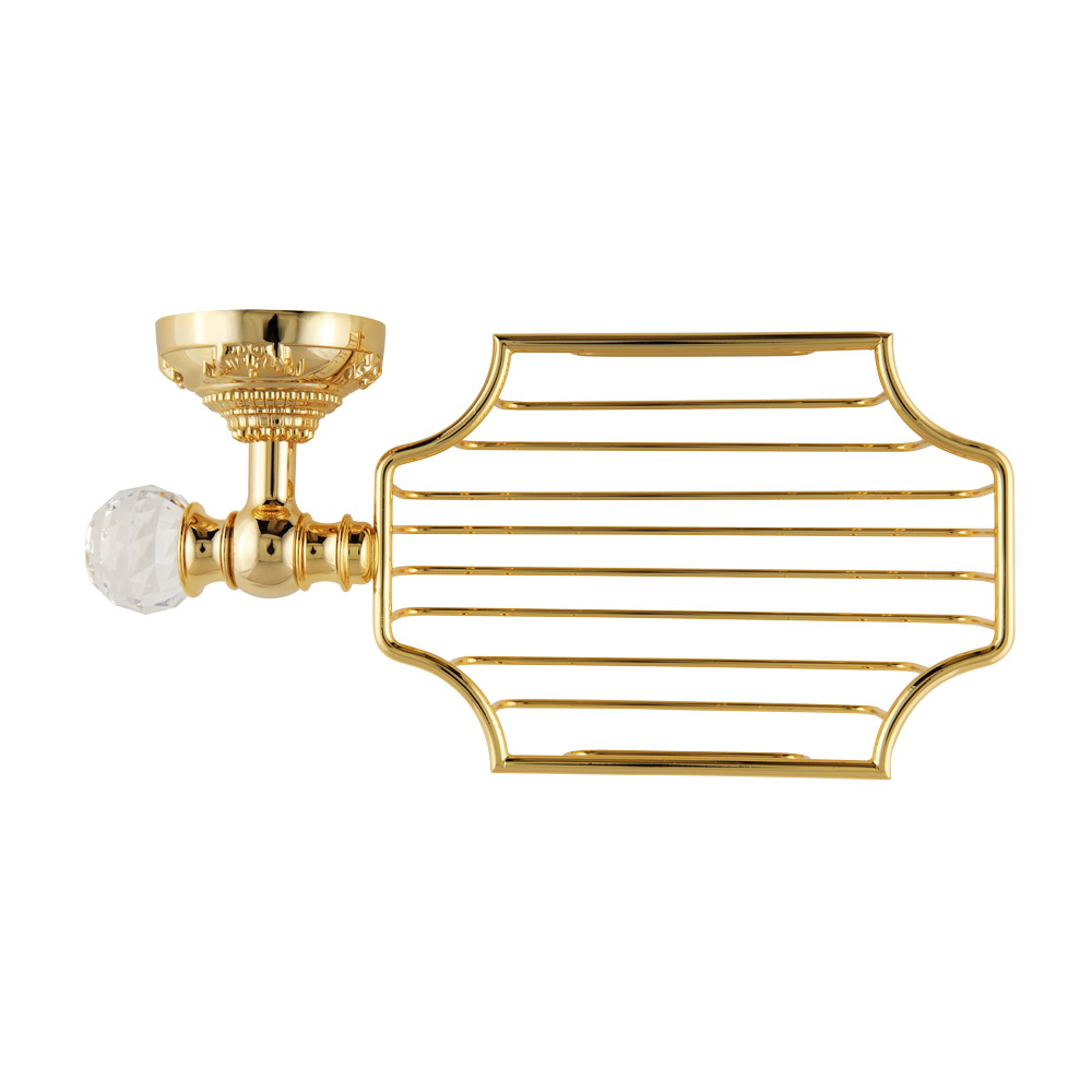 Migliore Cristalia Полка-корзинка настенная, Swarovski, цвет: золото 16845