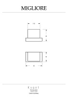 Migliore Kvant Стакан настенный, цвет: золото 30232